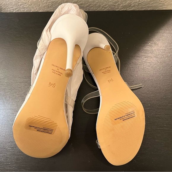 Something Navy Daisy PVC white heels - Picture 6 of 10